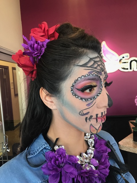 Picture of Maria's dia de los muertos makeup'